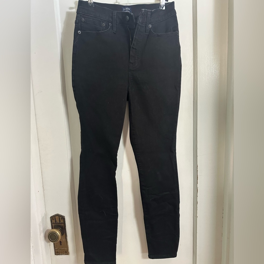 J.Crew Black Curvy High-Rise Skinny Denim Jeans
